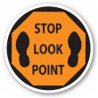 DuraStripe rond veiligheidsteken / STOP LOOK POINT